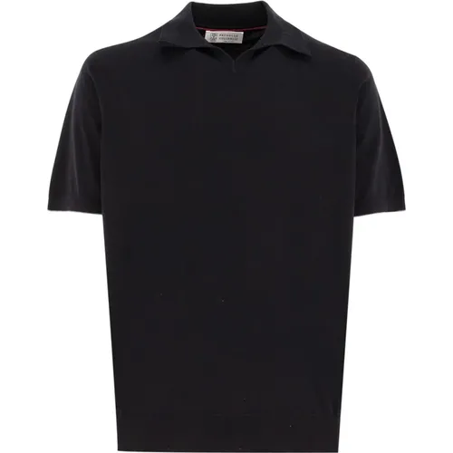 Sophisticated Contrast Polo Shirt , male, Sizes: 4XL, 5XL, L - BRUNELLO CUCINELLI - Modalova