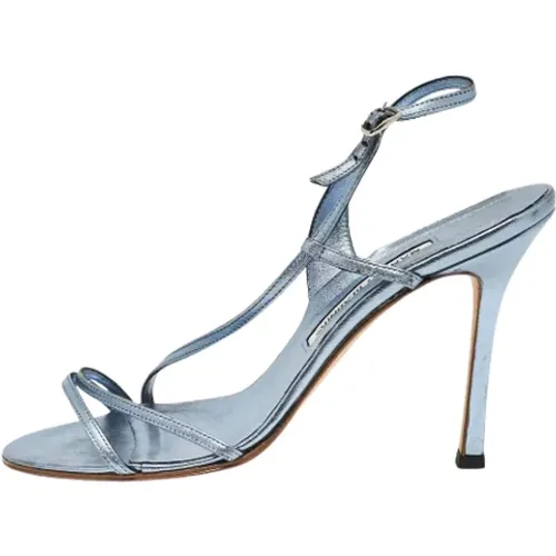 Pre-owned Leder sandals , Damen, Größe: 39 EU - Manolo Blahnik Pre-owned - Modalova