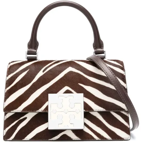 Bon Bon Zebra-Print Mini Bag , female, Sizes: ONE SIZE - TORY BURCH - Modalova