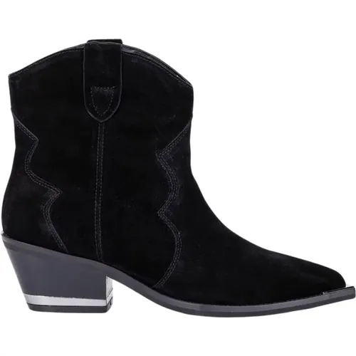 Pointed Toe Leather Ankle Boots , female, Sizes: 5 UK, 6 UK, 4 UK - Alma en Pena - Modalova