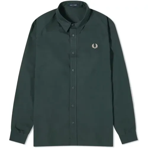 Raglan Overshirt in Cotton-Polyester Blend , male, Sizes: S - Fred Perry - Modalova