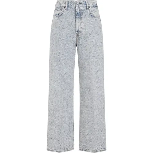 Cotton Denim Jeans Wide Leg , female, Sizes: W25 L28 - Acne Studios - Modalova