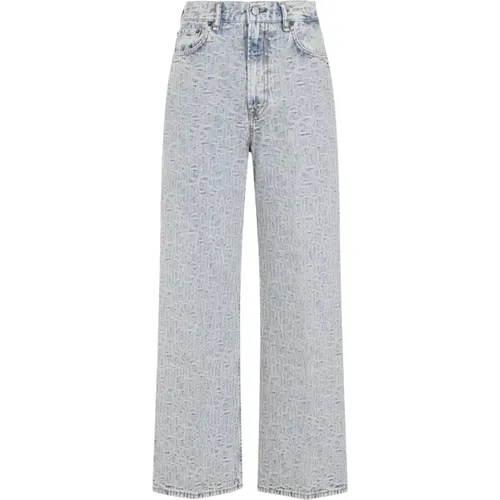 Cotton Denim Jeans Wide Leg , female, Sizes: W25 L28, W26 L28 - Acne Studios - Modalova