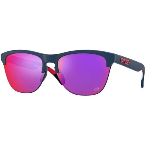 Blau Gestell Stilvolle Sonnenbrille , unisex, Größe: 63 MM - Oakley - Modalova