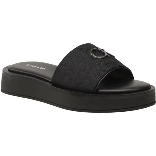 Platform Sliders - Sommerlicher Stil-Upgrade , Damen, Größe: 36 EU - Calvin Klein - Modalova