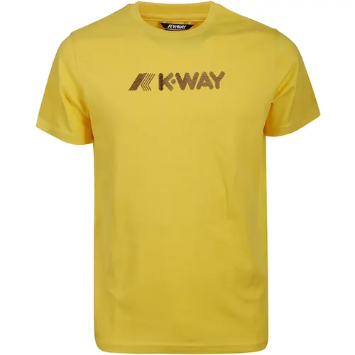 T-Shirt, Klassischer Stil , Herren, Größe: L - K-way - Modalova