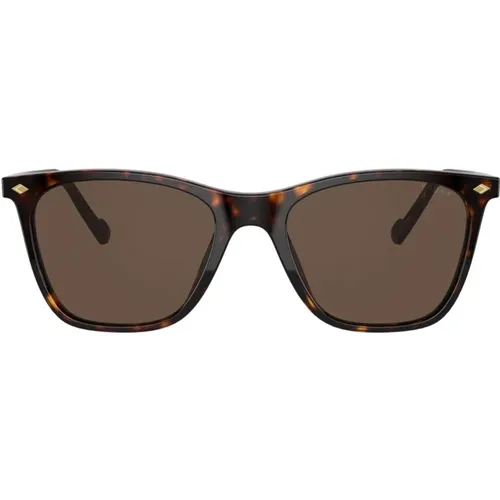 Havana/Brown Sunglasses , male, Sizes: 54 MM - Vogue - Modalova