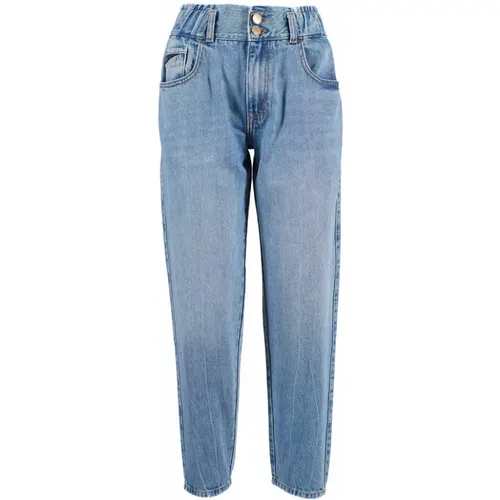 High-Waist Denim Jeans Regular Fit , Damen, Größe: W29 - YES ZEE - Modalova