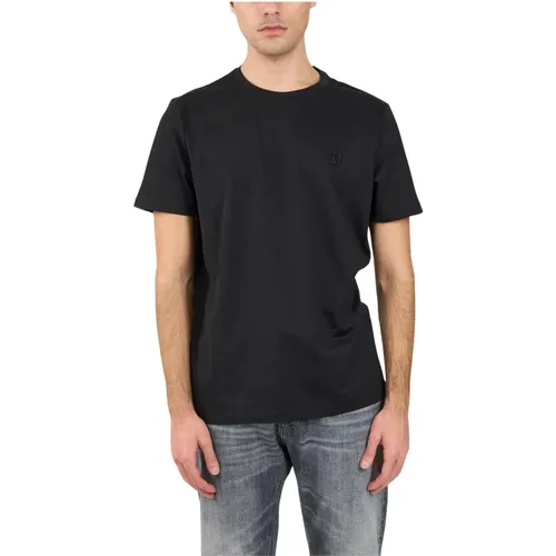 Jersey T-shirt with embroidered chest , male, Sizes: M, L, 2XL, S - Dondup - Modalova