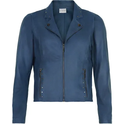 Elegante Blaue Mapelina Jacke , Damen, Größe: L - IN Front - Modalova