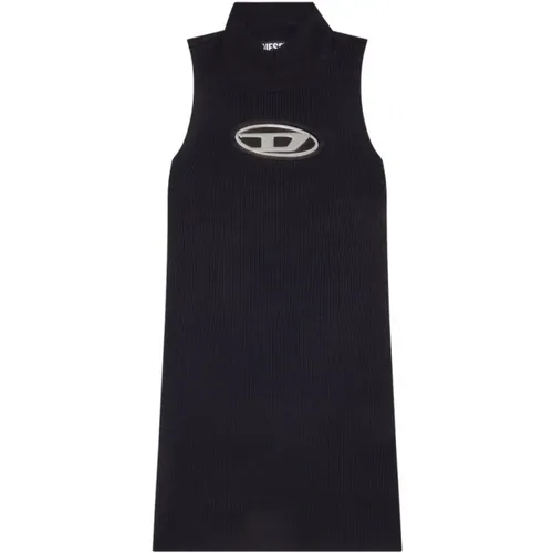 High Neck Bodycon Mini Dress , female, Sizes: M, XS, L, S - Diesel - Modalova