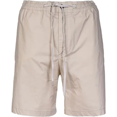 Cotton Bermuda Shorts with Drawstring Waist , male, Sizes: L, M, S - Paolo Pecora - Modalova