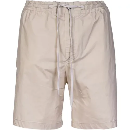 Cotton Bermuda Shorts with Drawstring Waist , male, Sizes: M, S - Paolo Pecora - Modalova