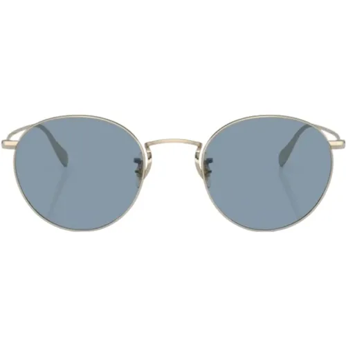 Gold Round Sungles , male, Sizes: 50 MM - Oliver Peoples - Modalova
