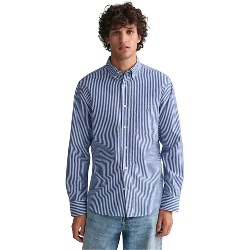 Regular Fit gestreiftes Hemd , Herren, Größe: 4XL - Gant - Modalova