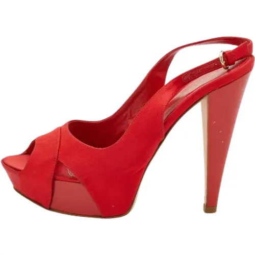 Pre-owned Satin sandals , female, Sizes: 7 UK - Sergio Rossi Pre-owned - Modalova
