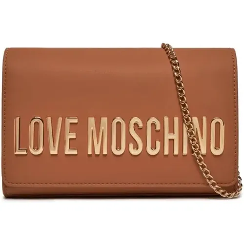 Gray PU Bag , female, Sizes: ONE SIZE - Love Moschino - Modalova