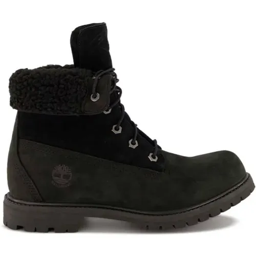 Wasserdichte Fleece Fold Down Stiefel , Damen, Größe: 38 EU - Timberland - Modalova