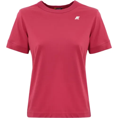 Baumwoll-T-Shirt mit Herz-Logo , Damen, Größe: XS - K-way - Modalova