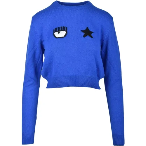 Hellblauer Pullover für Frauen , Damen, Größe: XS - Chiara Ferragni Collection - Modalova