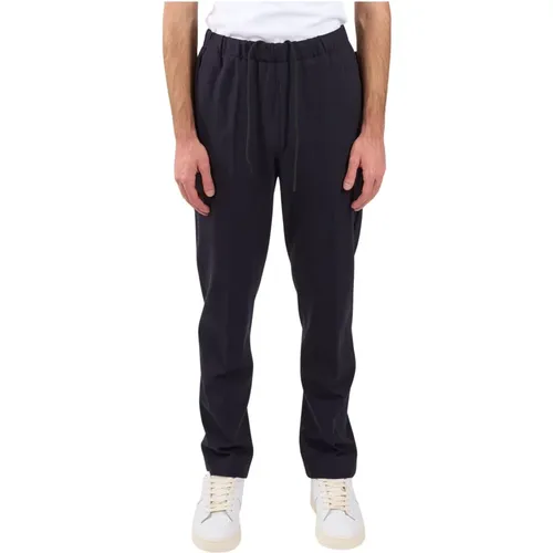 Slim-Fit Viscose Pants with Elastic Waist , male, Sizes: L, S, M, XL - Hevo - Modalova