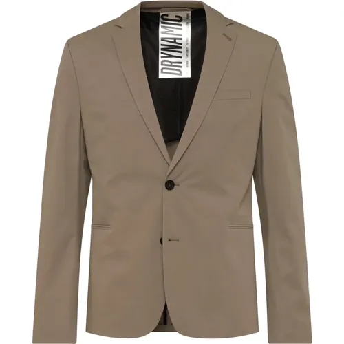 Stretch Braun Slim-Fit Blazer , Herren, Größe: M - drykorn - Modalova