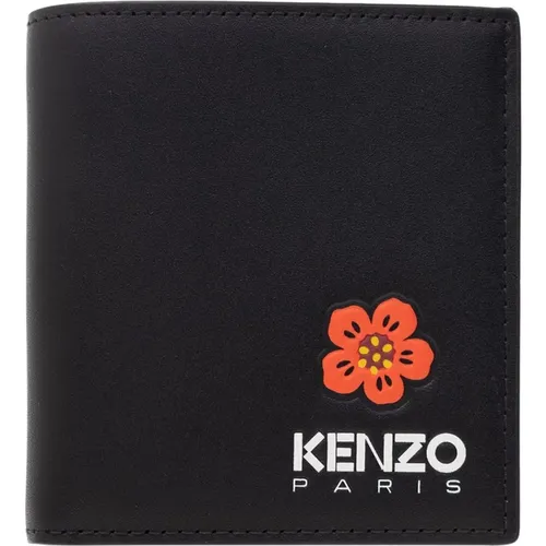 Leather wallet , male, Sizes: ONE SIZE - Kenzo - Modalova