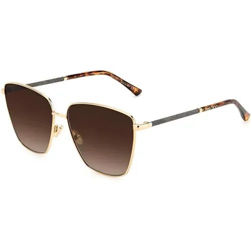 Goldene Metall-Sonnenbrille - Jimmy Choo - Modalova