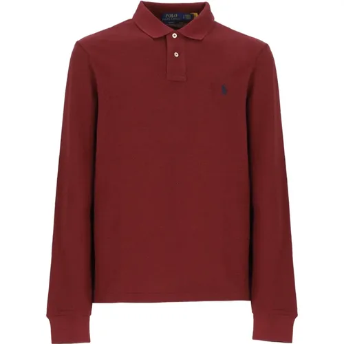 Bordeaux Polo Shirt with Iconic Pony , male, Sizes: M, XL, L, 2XL - Ralph Lauren - Modalova