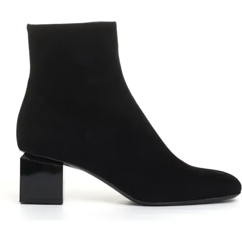 Suede Square Toe Ankle Boots , female, Sizes: 6 UK, 3 UK, 4 UK - AGL - Modalova