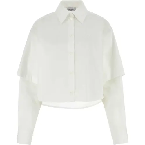 Off , Classic Poplin Shirt , female, Sizes: XS - Off White - Modalova