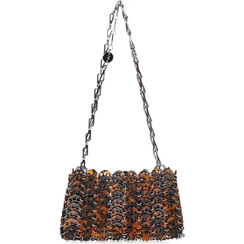 Shoulder Bag Nano Tortoiseshell , female, Sizes: ONE SIZE - Paco Rabanne - Modalova