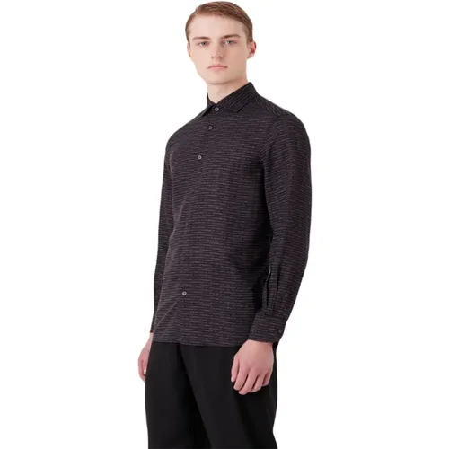 Sheer Lyocell Shirt with French Collar , male, Sizes: 2XL, L, 3XL - Emporio Armani - Modalova