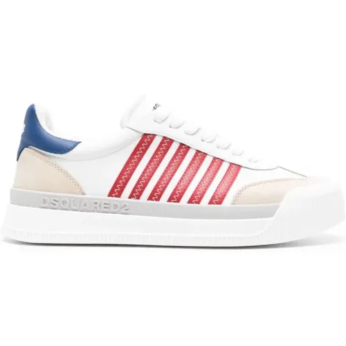 New Jersey Sneakers Weiß Rot Blau - Dsquared2 - Modalova