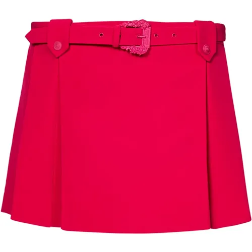 Womens Clothing Skirts Fuchsia Ss24 , female, Sizes: 2XS, S - Versace Jeans Couture - Modalova
