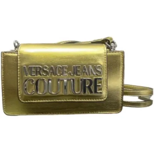 Elegant Mini Shoulder Bag in Gold , female, Sizes: ONE SIZE - Versace Jeans Couture - Modalova