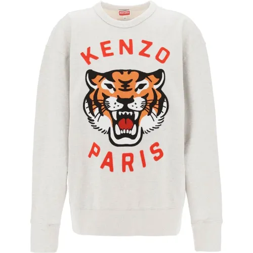 Lucky tiger oversized sweatshirt , female, Sizes: M, S - Kenzo - Modalova