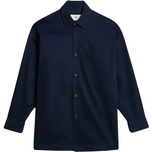 Casual Oversized Cotton Shirt , male, Sizes: S - Ami Paris - Modalova