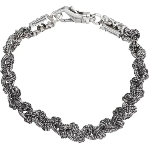 Mens Acries Jewelry Silver Ss23 , male, Sizes: M, L - Emanuele Bicocchi - Modalova