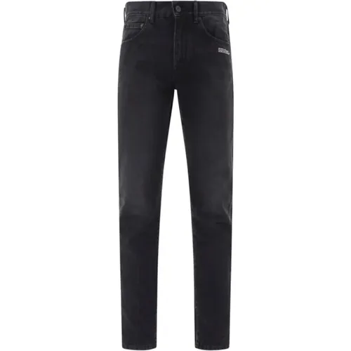 Cotton Denim Jeans , male, Sizes: W30, W31, W33 - Off White - Modalova