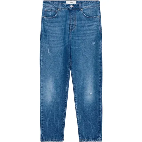 Hellblaue Denim Jeans , Herren, Größe: W31 - Ami Paris - Modalova