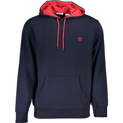 Blauer Sweatshirt mit Stickerei , Herren, Größe: L - Timberland - Modalova