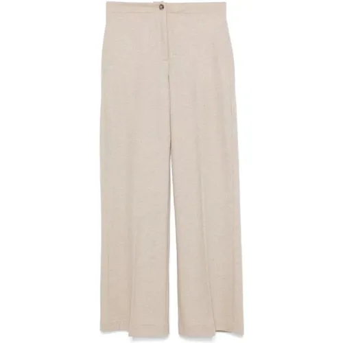 Knitted Wool Trousers Grey , female, Sizes: S - Seventy - Modalova