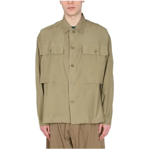 Military Silk Shirt , male, Sizes: S - YMC You Must Create - Modalova