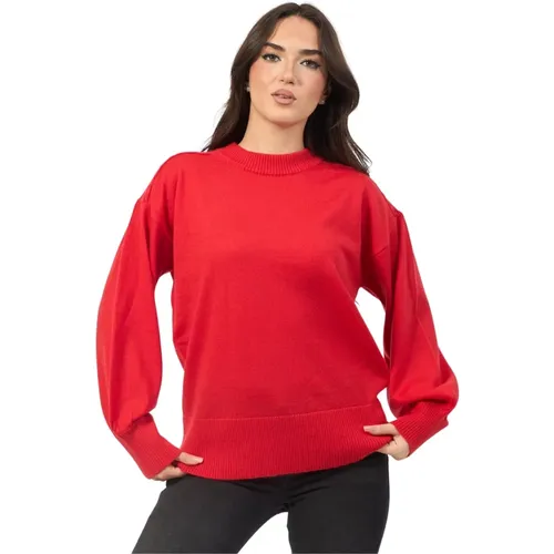 Roter Pullover mit weiten Ärmeln , Damen, Größe: 2XS - Silvian Heach - Modalova