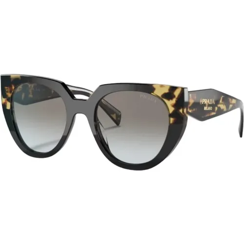 Cat-Eye Sunglasses Gray Gradient Havana , female, Sizes: 52 MM - Prada - Modalova