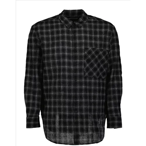 Checkered Shirt , male, Sizes: XS - Saint Laurent - Modalova