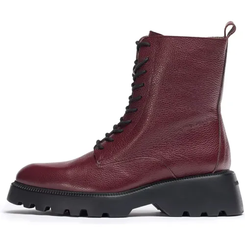 Lederstiefel Atari Bordeaux, Farbe: Rot , Damen, Größe: 40 EU - Wonders - Modalova