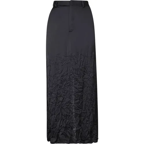 Crinkled Midi Skirt , female, Sizes: 2XS - MM6 Maison Margiela - Modalova