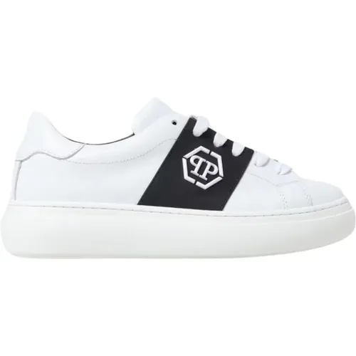 Weiße Leder Plateau Sneakers - Philipp Plein - Modalova